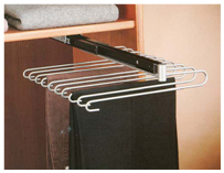 Sliding single pants rack